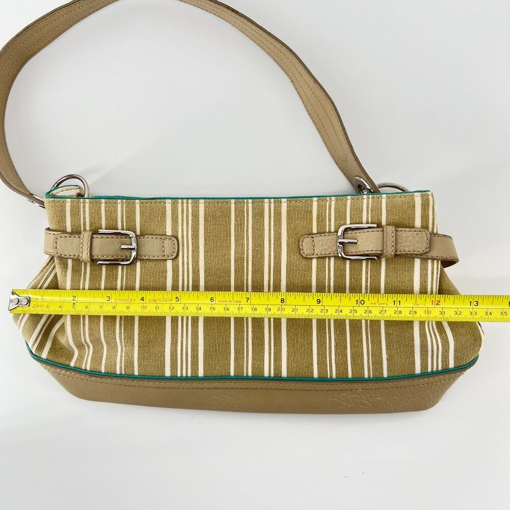 Tommy Hilfiger Striped Canvas Shoulder Bag Beige Coastal Preppy Boho - Picture 14 of 16